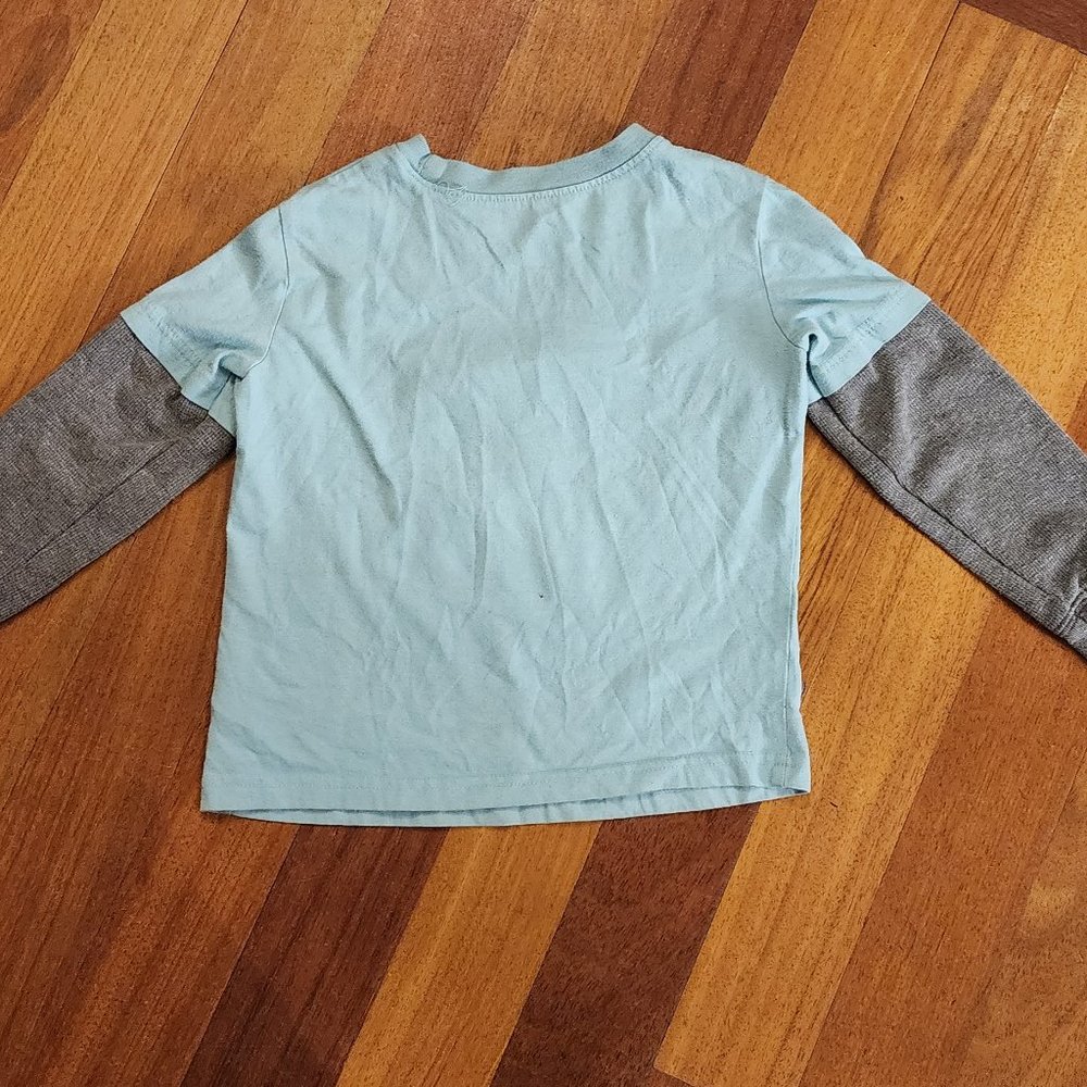 Disney Jumping Beans Blue/Gray Long Sleeve Mickey Mouse Jersey Size 5T - Picture 7 of 10